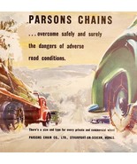 1957 Parsons Chain Co Tires Import Advertisement Autocar Automobilia DWPP2 - $742.38 MXN