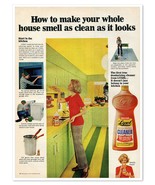 Lysol Deodorizing Cleaner Retro Housewife Vintage 1972 Full-Page Magazin... - £7.63 GBP