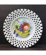 Lefton China Hand Painted 6350 Reticulated Lattice Lace Decorative Plate #2 - £17.69 GBP