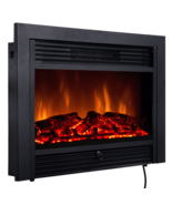 28.5 Inch Electric Fireplace Recessed with 3 Flame Colors - Color: Black... - £196.85 GBP