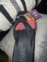 Size 10. Mens Levee Memory Foam Flip Flop Sandals Black - £22.87 GBP