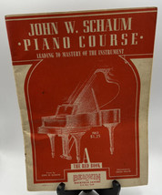 Music Sheet Vintage and Antique John W. Schaum Piano Course Red Book 1945 - £3.95 GBP