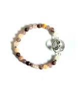 Violet Gemstone Bracelet with Celtic Triskele Charm, Natural Stone Beads... - $8.18 CAD