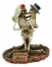 Love Never Dies Wedding Skeleton Hot Couple Making Out Statue Day Of The Dead - £20.09 GBP