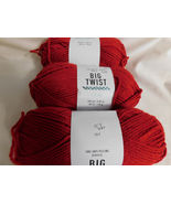 Big Twist Living Really Red lot of 3 Dye Lot 195033 - $24.49