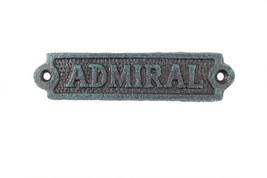 Seaworn Blue Cast Iron Admiral Sign 6&quot;&quot; - $9.99