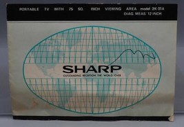 Vintage Sharp Tragbar TV Anweisungen Manuelle Booklet - £22.02 GBP