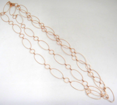 Charming Charlie Copper Color Oval Link 2-Strand Necklace 34&quot; - £7.77 GBP