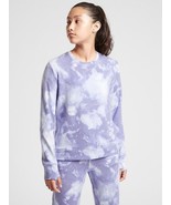 Athleta Girl Sweatshirt Purple White Tie Dye Galaxy Soft Thumbholes Size... - £14.10 GBP