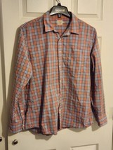 Faherty Brand Button Up Long Sleeve Shirt Size XL Plaid Blue Red - £22.20 GBP