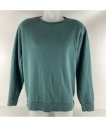 Express Men&#39;s Med Crewneck Pullover Comforter Sweatshirt Logo Sea Emeral... - $621.01 MXN