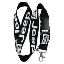 Universal Jeep Lanyard Keychain ID Badge Holder Quick Release Buckle Black - £7.06 GBP