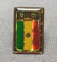 Vintage Mexico Mexican Flag Enamel Pin 1&quot; Vest Hat Lapel Pin Pinback Badge - £11.85 GBP