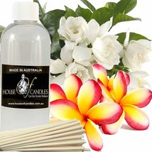 Frangipani Gardenia Jasmine Scented Diffuser Fragrance Oil Refill FREE Reeds - £10.44 GBP+