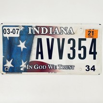 2021 United States Indiana In God We Trust Passenger License Plate AVV354 - £6.62 GBP