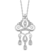 1.50CT Coupe Ronde Moissanite 14K Plaqué or Blanc Calèche Pendentif Collier - $125.15