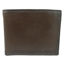 Fossil Allen RFID Passcase Brown Leather Mens Wallet NEW SML1549201 - £26.12 GBP