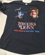 Vintage Brooks &amp; Dunn Shirt Neon Circus Tour 2001 Concert Black Sz XL  - $22.72