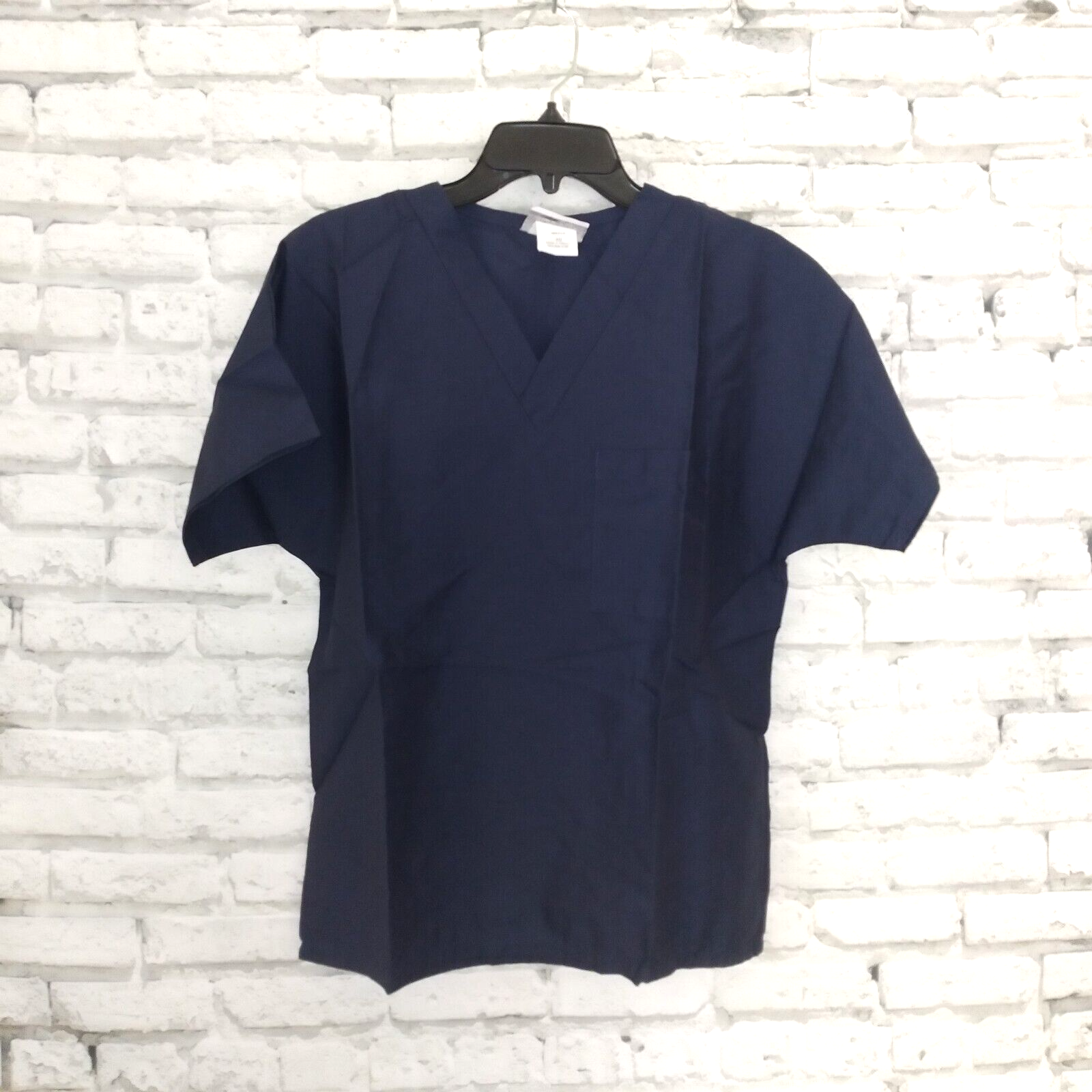 WS Fundamentals by White Swan Scrub Top Womens XS Blue Short Sleeve V Neck - $11.99