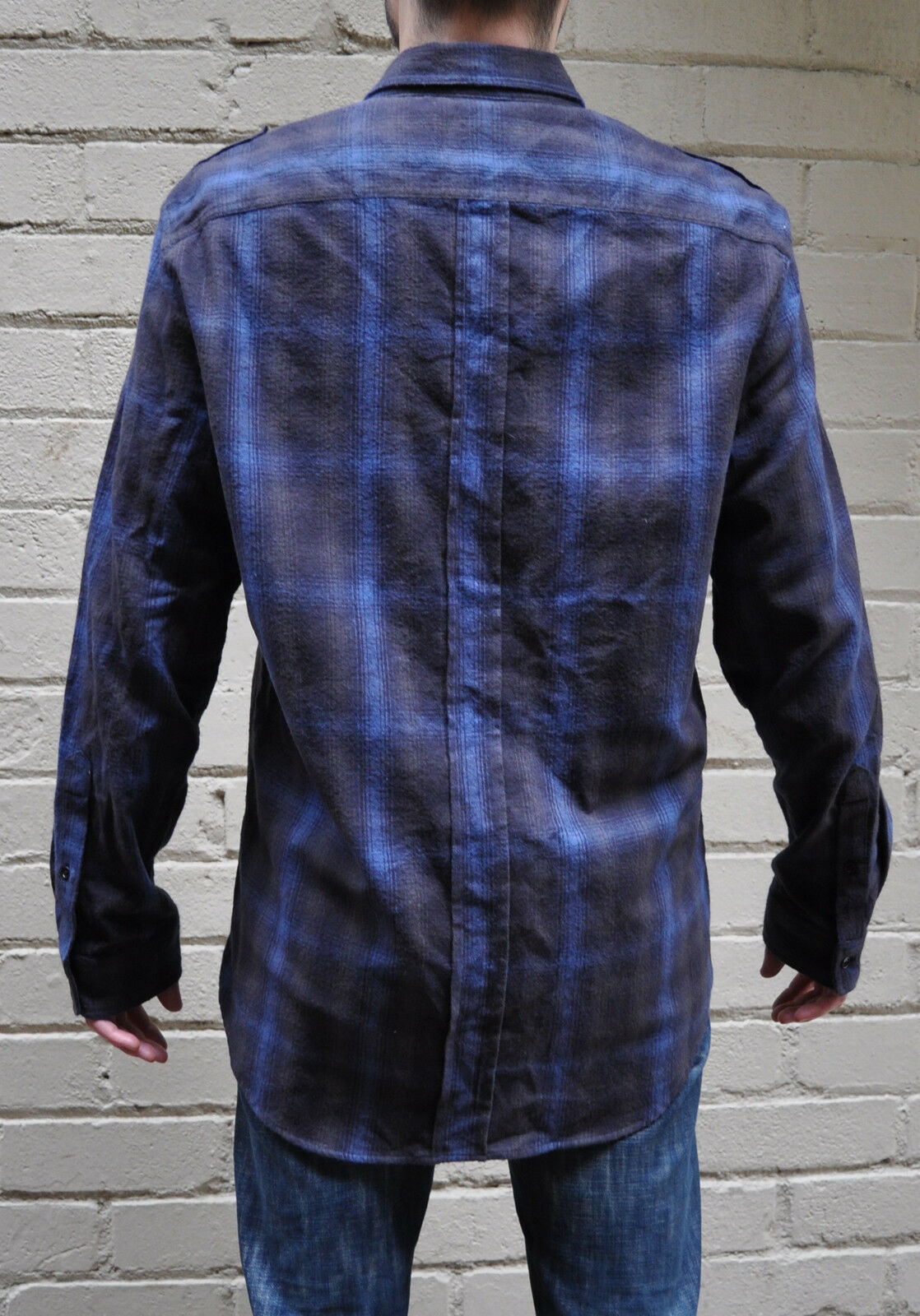 Idol Radec Blue Grey Plaid LS Button Flannel Shirt XL X-Large Item image 4