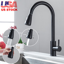Kitchen Faucet Stainless Steel Sink Tap Single Handle Brushed Pull Out S... - £41.86 GBP