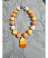 Girls Halloween Candy Corn  Bubblegum Necklace Chunky Beads Candy Kids J... - €12,84 EUR