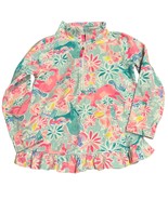 Lilly Pulitzer Girls Green Pink Floral Horse Print Quarter-Zip Pullover ... - $45.93 CAD