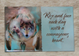 LEANIN TREE &quot;Wolf - Dreams of Peace&quot; #67410 Fridge Magnet~3&quot;x 2&quot;~Made in USA~ - £5.82 GBP