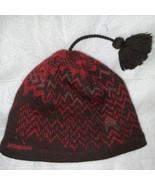 Patagonia Beanie France Wool Blend Geometric Hat Knit Tassel Skull Cap M... - £34.90 GBP
