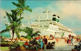 1960s Vintage Postcard Grace Cruise Line Santa Rosa Santa Paula Ship boat USA - £6.75 GBP