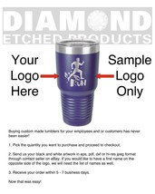 ENGRAVED Custom Personalized Name/Logo 30oz Stainless Steel Tumbler Purp... - £18.84 GBP