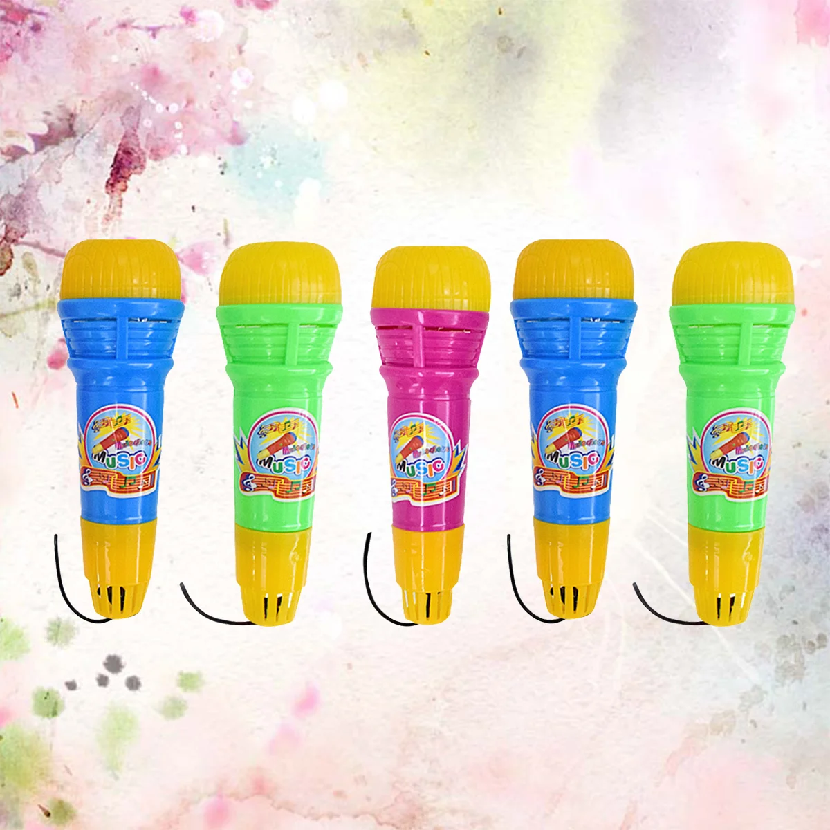 5 Pcs Child Microphone Plastic Toy Inflatable Carla Playthings Toddler Wireless - £9.65 GBP