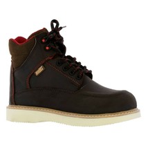 Mens Brown Work Wear Boots Real Leather Lace Up Soft Toe Botas Trabajo - £47.25 GBP