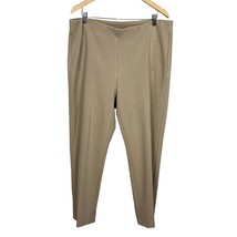 Chicos 3 Pants Womens 16 Beige Slimming Pull On Stretch Knit Tummy Control Brown - £23.96 GBP