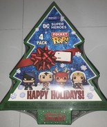 Funko Pocket Pop DC Super Heroes 4 Pack Happy Holidays BATMAN SUPERMAN F... - $429.55 MXN