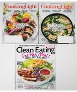 LOT OF 3 COOKING LIGHT CLEAN EATING FOOD MAGAZINES COOKING RECIPES HEALTHY - $146.41 MXN