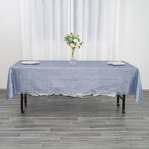 60X102&quot;&quot; Dusty Blue Sequin Rectangle Tablecloth Wedding Party Catering Linens Gi - £36.98 GBP