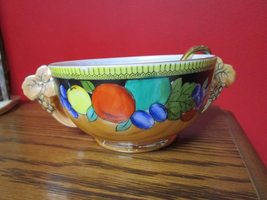 Made in Japan lusterware Bowl. with Compatible with Spoon 3&quot; tall by 8&quot; RARE [81 - £30.01 GBP