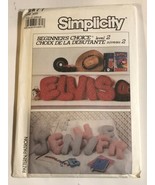 Vintage Simplicity Elvis Presley Pattern Spelled Out 1987 - £17.10 GBP