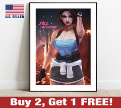 Resident Evil Jill Valentine Poster 18&quot; x 24&quot; Print Game Room Wall Art Decor 3 - £10.60 GBP