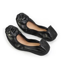 Leather Soft Foldable Ballet Shoes Driving Flat Shoes Women Sneakers Large Size  - £61.31 GBP