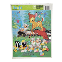 VINTAGE DISNEY GOLDEN FRAME TRAY PUZZLE BAMBI THUMPER FLOWER OWL 12 PIECE - $7.60