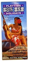 South Seas Holidays Brochure TIKI South Pacific Teal Canadian Pacific Airlines  - £21.66 GBP