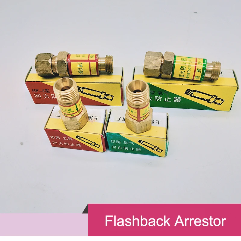 1pair Oxygen Acetylene Flashback Arrestor Check Valve Flame Buster For Pressure  - £44.59 GBP