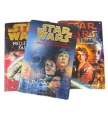 3 Star Wars paperback novels Clone Wars, Millennium Falcon, The Rebellion - $454.78 MXN