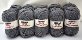 Bernat Germantown 50/50 Wool/Nylon Worsted Yarn - 1 Skein Dk Oxford Heather - $8.50