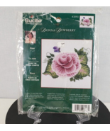 Bucilla Donna Dewberry Pink Rose Flower MADE IN USA Counted Cross Stitch... - $14.56