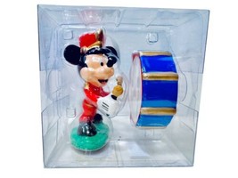 Disney Vintage Mickey Mouse Drum Major &amp; Base Drum Ceramic Salt &amp; Pepper... - $14.95