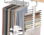 Upgrade 9 Layers Pants Hangers Space Saving, 2 Pack Non Slip Stainless S... - $35.99