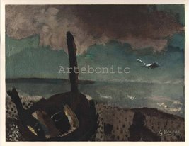 Artebonito - Georges Braque Lithograph Marine a la Mouette Maeght 1968 - £71.77 GBP
